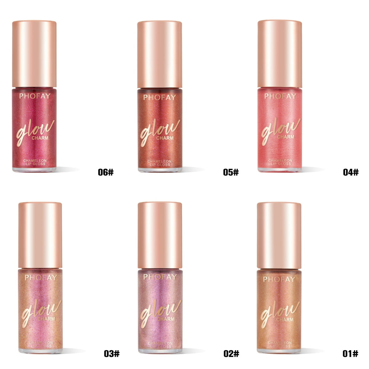 PHOFAY Moisturizing Shimmer Lip Gloss - 4 - CJ