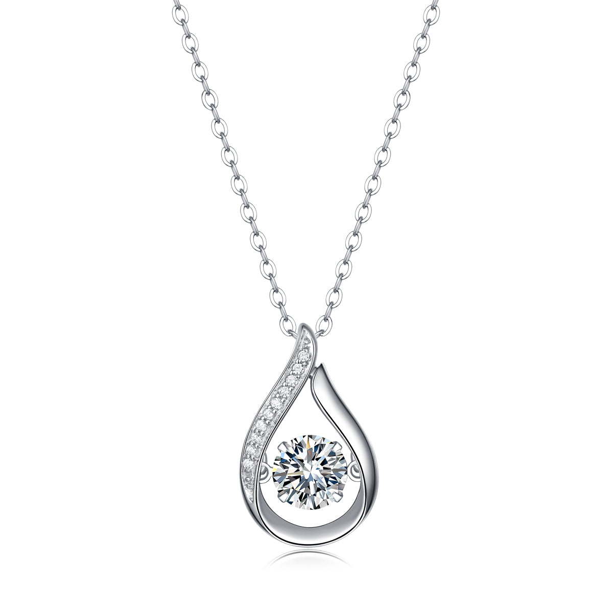 1Dynamic - A Fashionable And Trendy Jewelry Necklace Pendant Set With 1 - carat Moissanite S925 Sterling Silver And Platinum Plating Prohibit Tk Sales - 5 - cjdropshipping