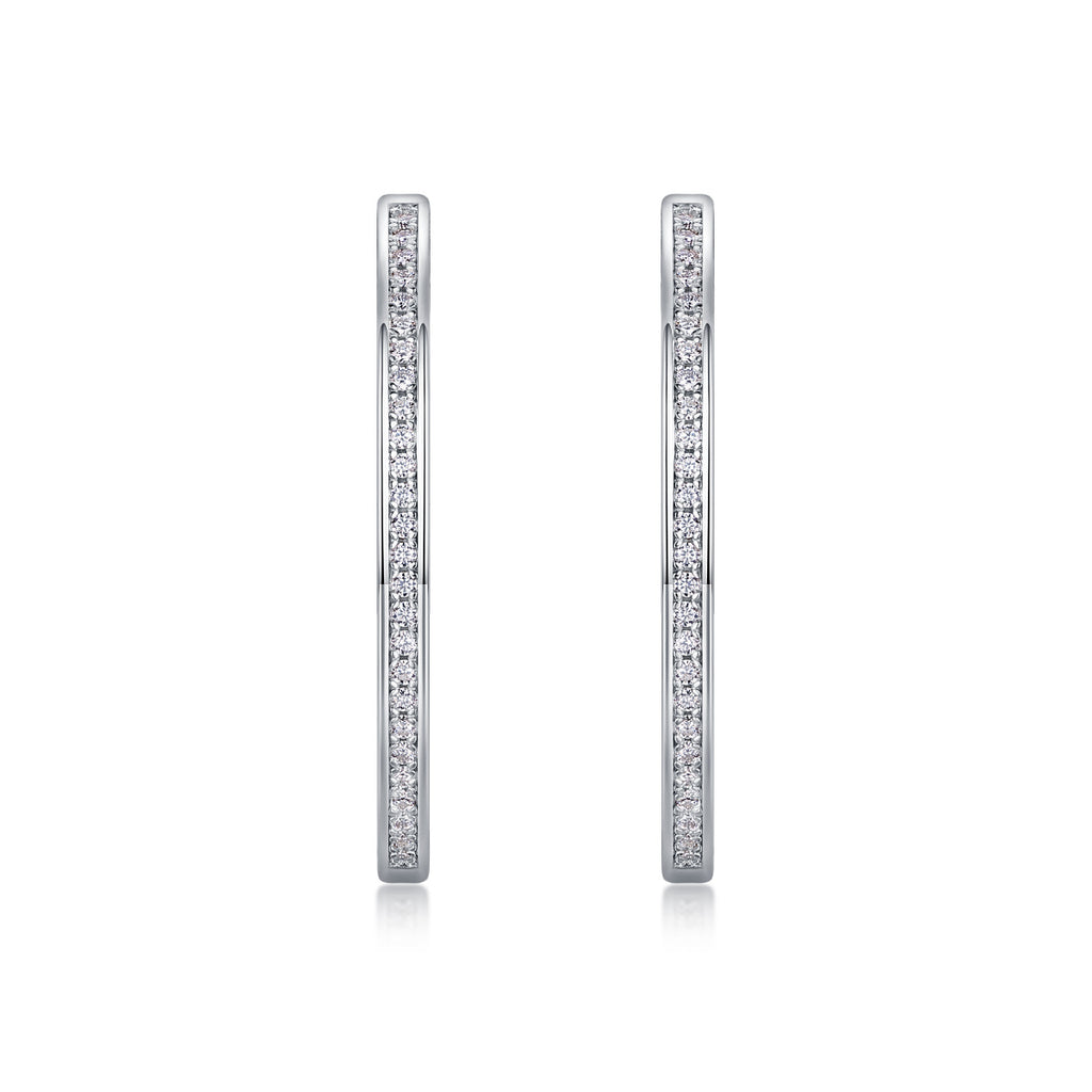 Born Female Master Luxury Fashion Diamond Earrings Stud Inlaid With Mosan Diamond Silver Jewelry