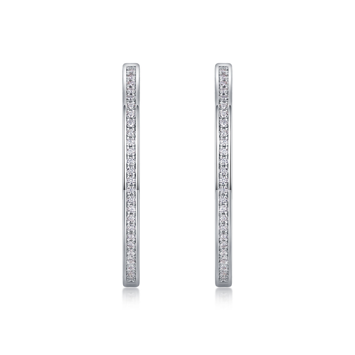 Born Female Master Luxury Fashion Diamond Earrings Stud Inlaid With Mosan Diamond Silver Jewelry