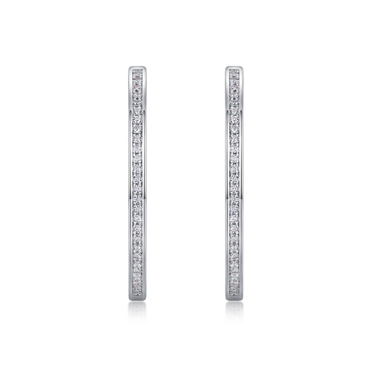 1Born Female Master Luxury Fashion Diamond Earrings Stud Inlaid With Mosan Diamond Silver Jewelry Prohibit TikTok sales - 5 - CJ