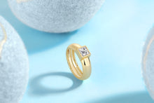 1Square Diamond Ring Wedding Ring Luxury Fashion Set Moissanite Silver Ring Prohibit Tk Sales - 5 - CJ