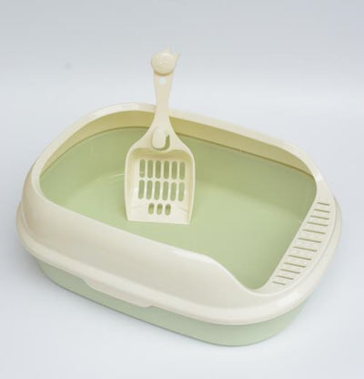 Pet Cat Litter Box With Shovel High - side Polyester Cat Litter Box - 0 - CJ - Matcha - 40x29x13.5cm - CJMY121661103CX