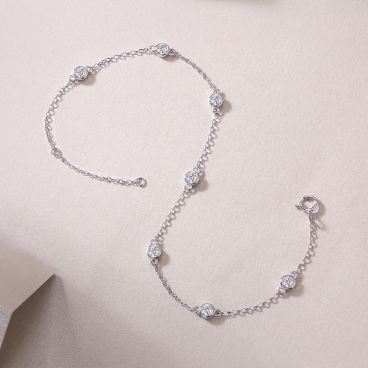 1Smart Bubble Luxury Fashion Mossan Diamond S925 Silver Bracelet Comparable To Natural Diamonds Prohibit TikTok sales - 5 - CJ