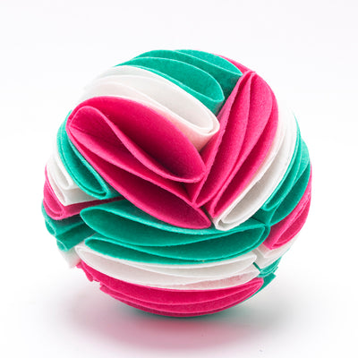 Foldable Dog Snuffle Ball Dog Training Toys Increase IQ Pet Cat Training Games Feeding Intelligence Toy - 4 - CJ - L - White cyan pink - CJGY1452446 - L - White cyan pink
