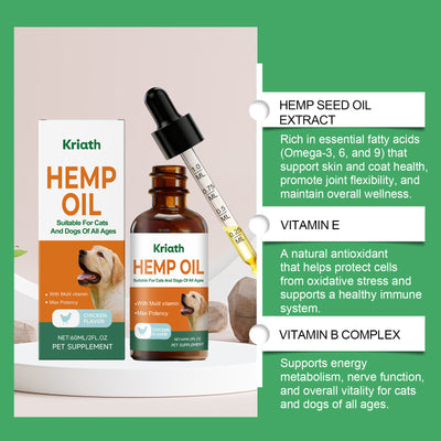 Cat And Dog Hemp Seed Oil Vitality Drops - 0 - CJ