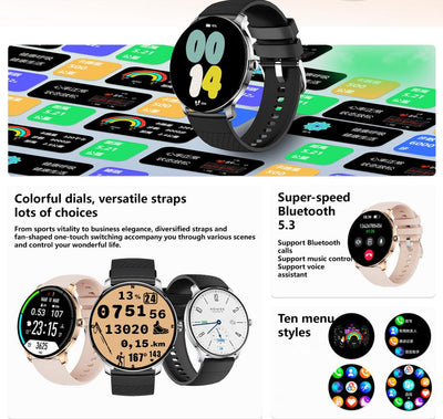 Ultra Slim Smart Watch For Men Women, 1.43 AMOLED Screen Fitness Watches ,  LP67 Outdoor Watch For Android Ios - 5 - CJ