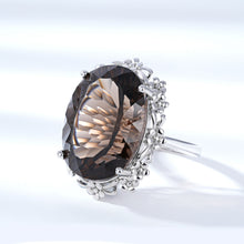 Simple Natural Crystal Jewelry Versatile S925 Silver Set Tea Crystal Ring - 4 - CJ