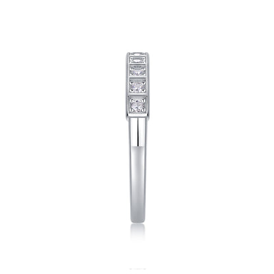 1Diamond Ring Luxury Fashion Set Moissanite Silver Ring Prohibit Tk Sales - 5 - CJ