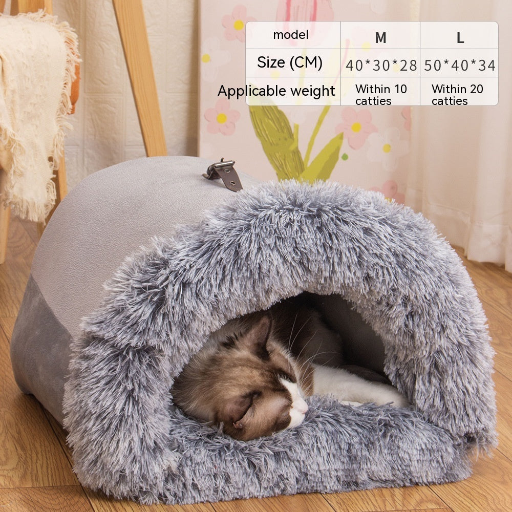 New Splice Portable Pet Nest Portable Autumn And Winter Warm Dog Nest Moisture - proof Long Fur Cat Nest Cross Border Pet Nest - 0 - CJ