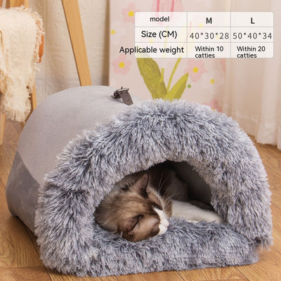 New Splice Portable Pet Nest Portable Autumn And Winter Warm Dog Nest Moisture - proof Long Fur Cat Nest Cross Border Pet Nest - 0 - CJ