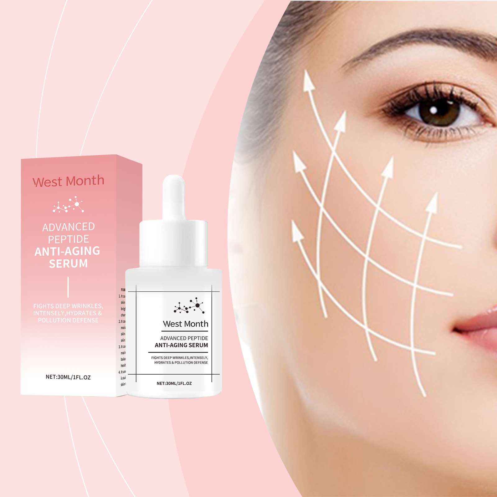 West&Month Facial Essence Moisturizes Delicate Skin, Rejuvenates Young And Rejuvenates Hydrating Essence - 5 - CJ