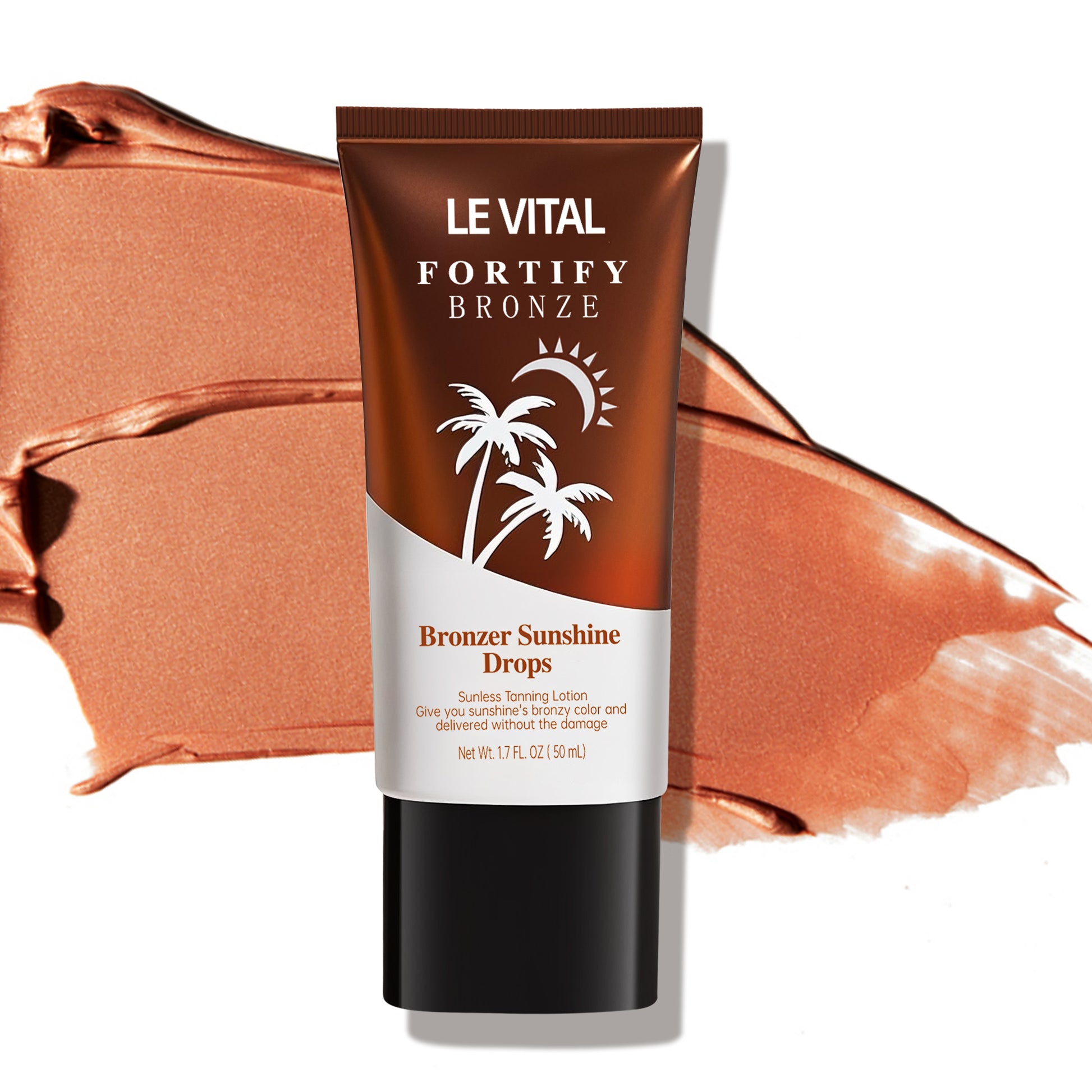Bronzing Self-Tanner Lotion, Quick-Dry, Long-Lasting, Sunless Tanning For All Light Beige Tones, Vegan & Paraben-Free