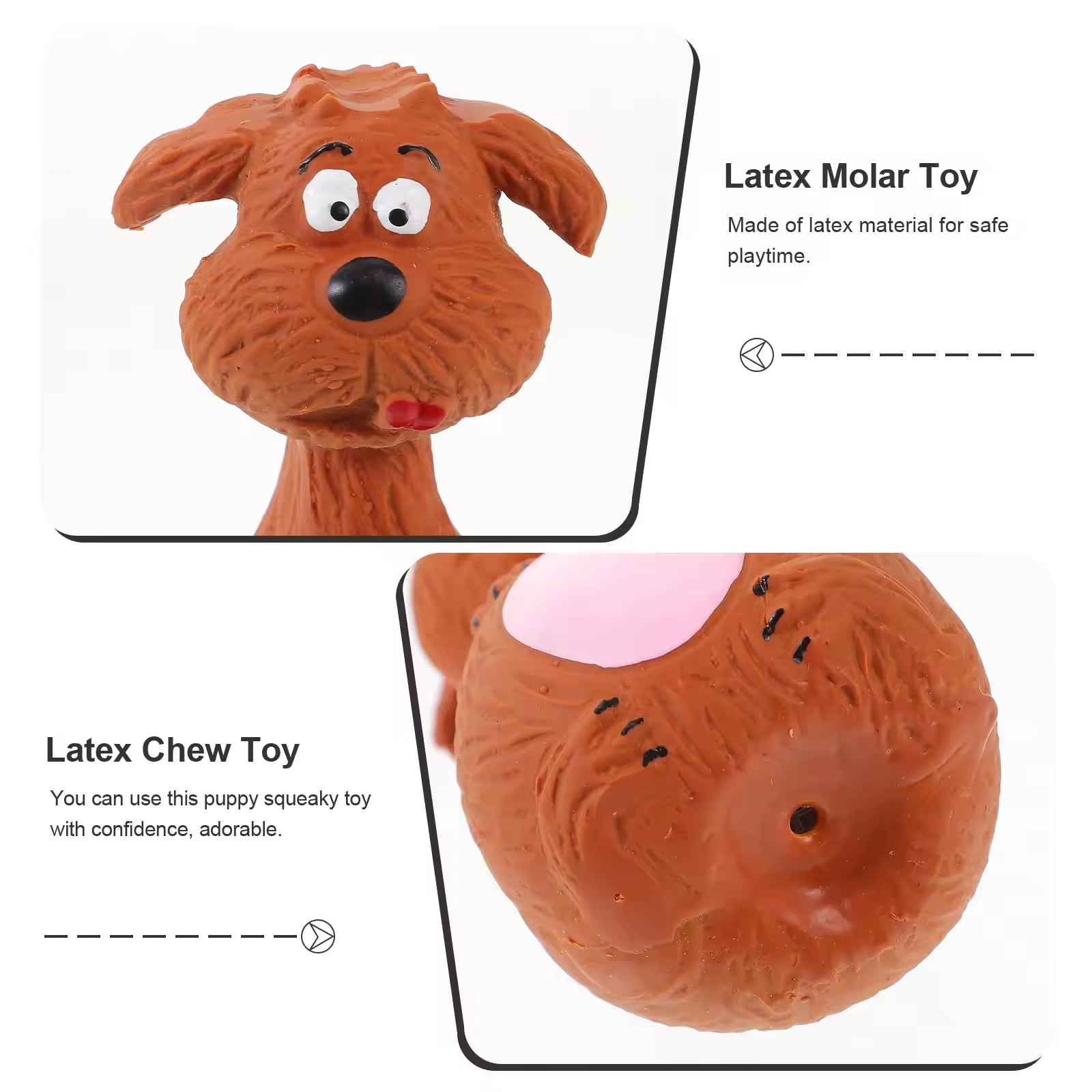 4pcs Cute Latex Dog Chew Toys With Sound, Interactive Biting Toys For Dental Health, Puppy Teething Pet Supplies - 5 - CJ
