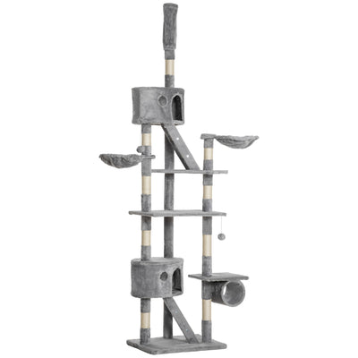 Floor Standing Cat Tree 94.5 - 10.25 Inch Height Adjustable Cat Climbing Tower, Apartment Hammock - 5 - cjdroshippping