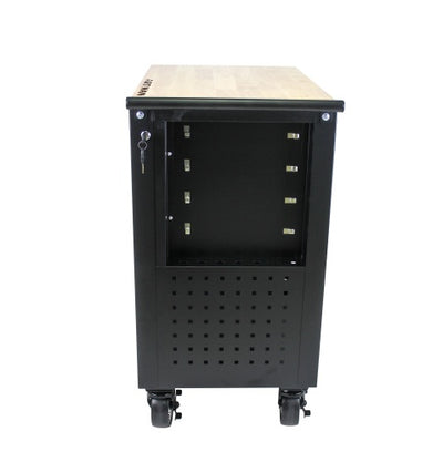 4 DRAWERS MULTIFUNCTIONAL TOOL CART WITH WHEELS AND WOODEN TOP - ORANGE - 5 - cjdropshipping