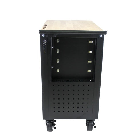 4 DRAWERS MULTIFUNCTIONAL TOOL CART WITH WHEELS AND WOODEN TOP - ORANGE - 5 - cjdropshipping