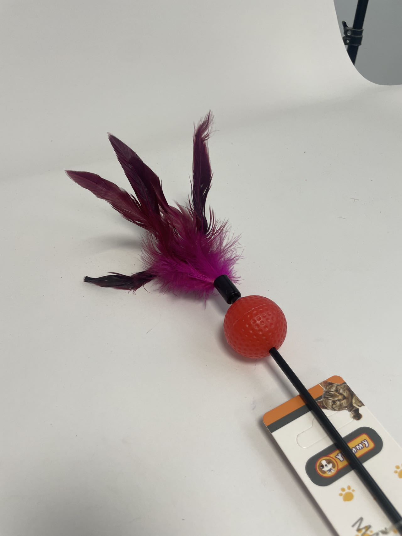 Color-changing Feather And Toy Ball Cat Teaser