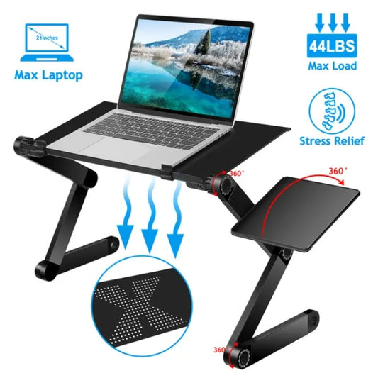 Foldable Laptop Desk With Mouse Board And Aluminum Alloy Tray - 5 - CJ