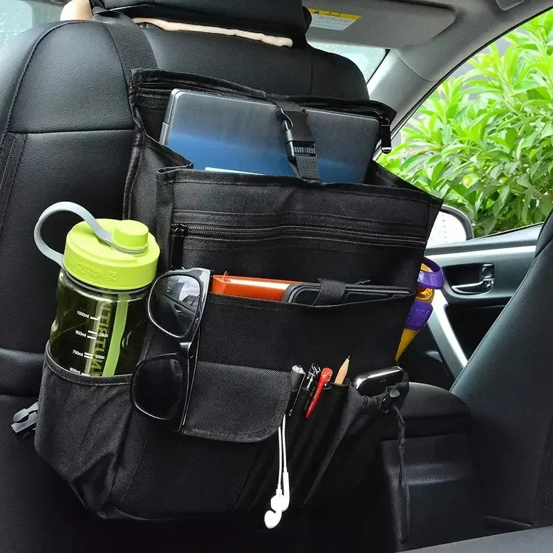 Car Front Seat Organiser Bag [Updated ] Dedicated Tablet And Laptop Storage Stable Side Strap Soft Adjustable Shoulder Strap And Hardened Strap Buckle Your Office Away From The Office - 5 - CJ