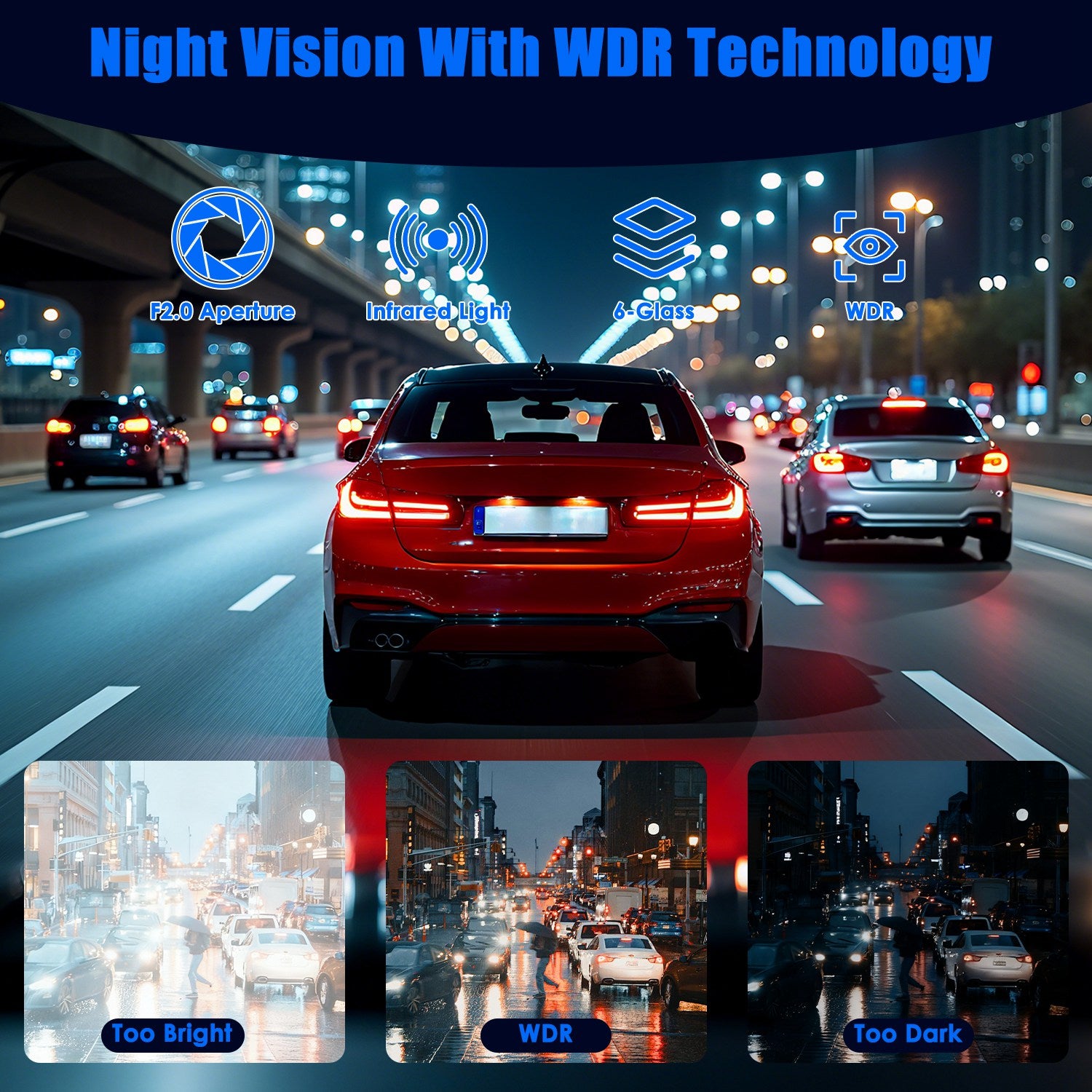 4 Channel Car Dash Cam With 128G MMC Card 1080P Front 720P Left Right 480P Rear G - Sensor Parking Monitor Loop Recording Night Vision 360 Degree Surveillance Car Camera - 5.0 - cjdropshipping