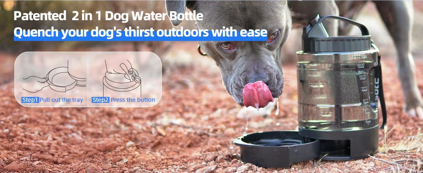 Lassot Portable Pull - out Water Bowl For Dogs, Large Capacity, Perfect For Camping, Hiking, Beach Trips, Road Trips, And Park Walks. - 5 - CJ
