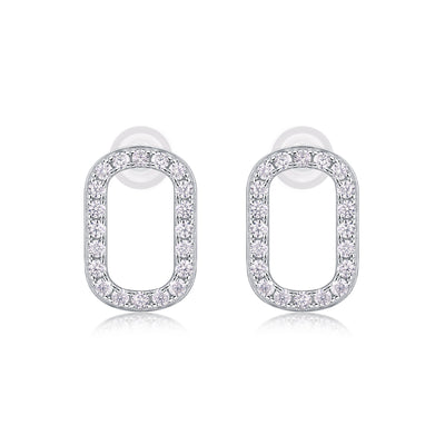 1Return To Simplicity - Fashionable, Trendy And Affordable Jewelry Set With Moissanite S925 Sterling Silver And Platinum - plated Stud Earrings Prohibit TikTok sales - 5 - cjdropshipping