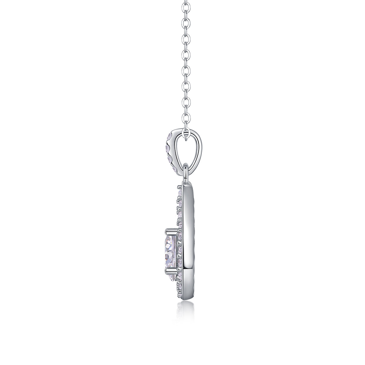 1Heart Charm - A Fashionable And Luxurious Diamond Jewelry Piece Set With 1 - carat Moissan Diamond S925 Sterling Silver And Platinum - plated Pendant Prohibit TikTok sales - 5 - CJ