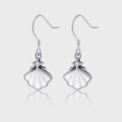 One Shell Sterling Silver 925 Earrings Female Ear Clip Earrings - 4 - CJ