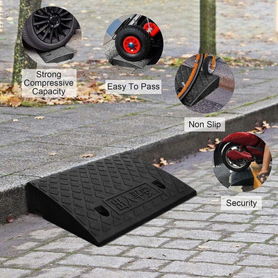 Vehicle Slope Ramp Universal Heavy Duty Rubber Kerb Ramps Car Bikes Threshold - 5 - CJ
