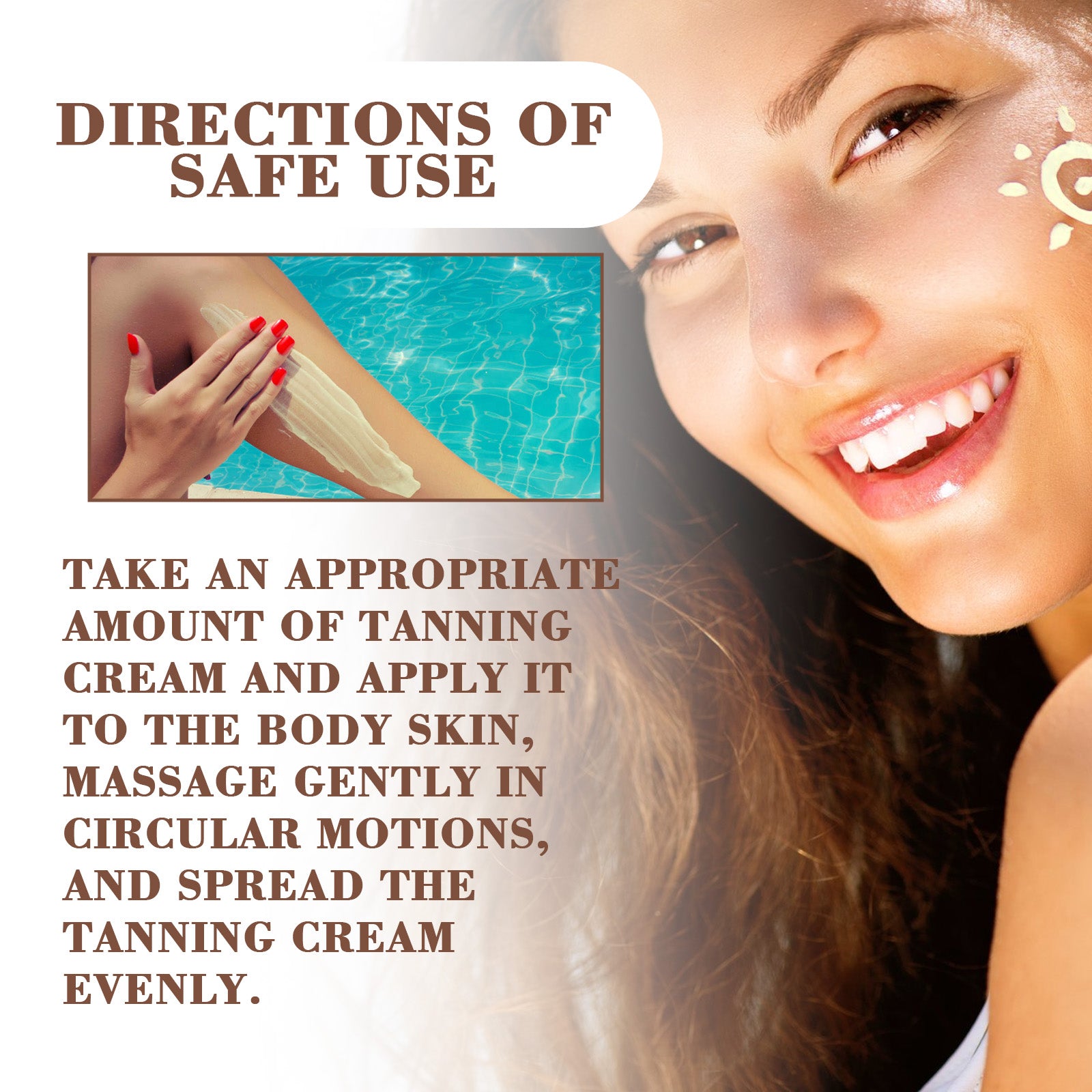 OceAura Tanning Cream, Outdoor Suntanning Milk Wheat Tan Bodybuilding Natural Skin Moisturizes And Hydrates - 5 - CJ