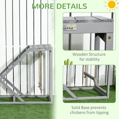 Swing Set With Chicken Perch And Hen Ladder, Chicken Coop Toys - 5 - CJ