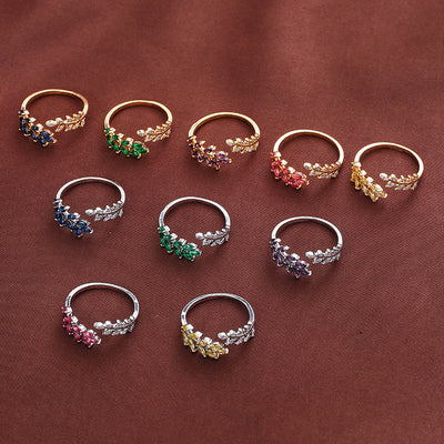 Simple Fashion Creative Leaf Wheat Ring - 0 - CJ