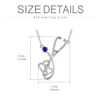 925 Sterling Silver Stethoscope Nurse Necklace