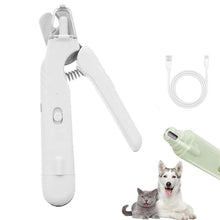 White Pet Nail Trimmer Dog Nail Clippers With Light 2 In 1 Nail Clipper And Grinder - 5 - CJ