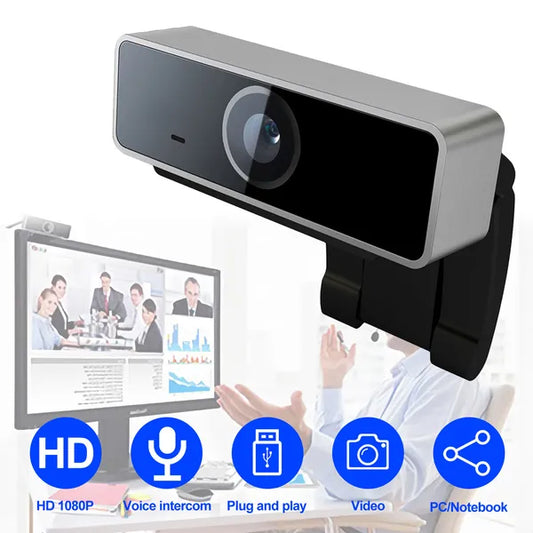FHD 1080P Webcam USB PC Computer Webcam Auto Focus With Microphone 60 - Degree Widescreen Desktop Laptop Webcam Live Streaming Webcam - 5 - CJ