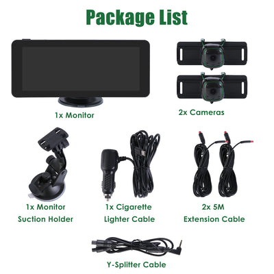 1Pc 1080P Baby Car Camera For 2 Kids Dual Channel Car Baby Monitor Rear Facing Car Seat Camera With 120Degree Wide View 6.86In HD Split Screen Night Vision - 5 - cjdropshipping