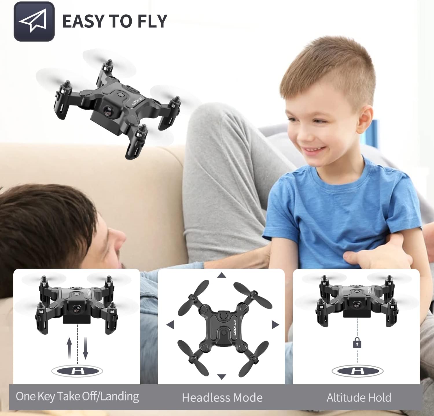 DE  V2 Mini Drone Selfie WIFI FPV With HD Camera Foldable Arm RC Quadcopter Toy - 5 - CJ