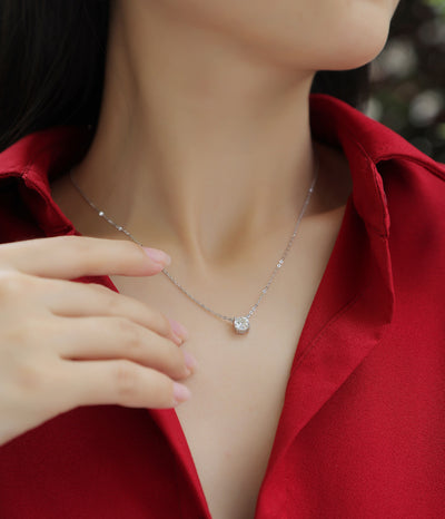 My Heart Will Last Forever - Affordable Diamond Jewelry Necklace Pendant Set With 1 - carat And 2 - carat Moissan Diamonds, S925 Sterling Silver And Platinum Plating. - Prohibit TikTok Sales - 5 - CJ