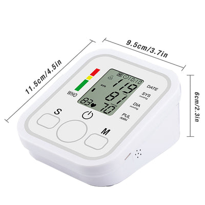 Automatic Upper Arm Blood Pressure Monitor Pulse Meter BP Machine Voice Talking - 5 - CJ