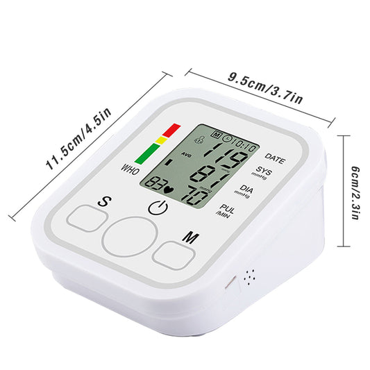 Automatic Upper Arm Blood Pressure Monitor Pulse Meter BP Machine Voice Talking - 5 - CJ