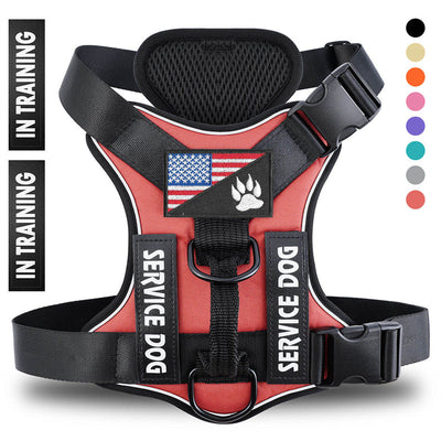 Reflective Breathable Solid Color Polyester Dog Strap - 5 - CJ