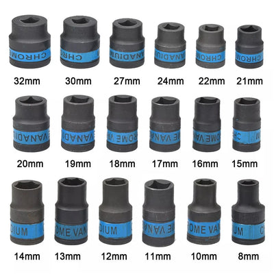 Heavy Duty 1&2 Ratchet Wrench Socket Set 8 - 32mm Metric Extension Bar Metal Case - 5 - cjdropshipping