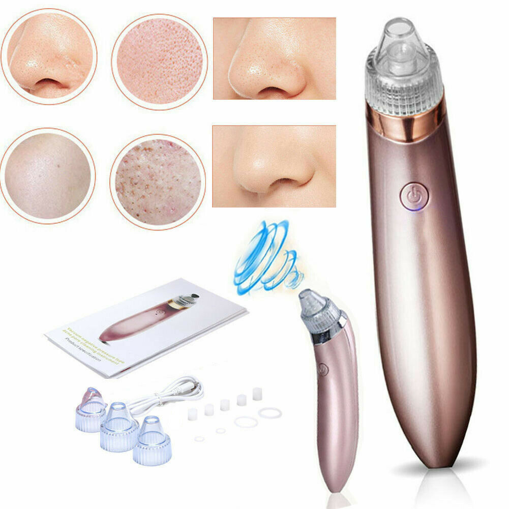 Electric Blackhead Vacuum Pore Cleaner Acne Pimple Remover Strong Suction Tool Electric Blackhead Remover Pore Vacuum Suction Diamond Dermabrasion Face Cleaner - 5 - CJ