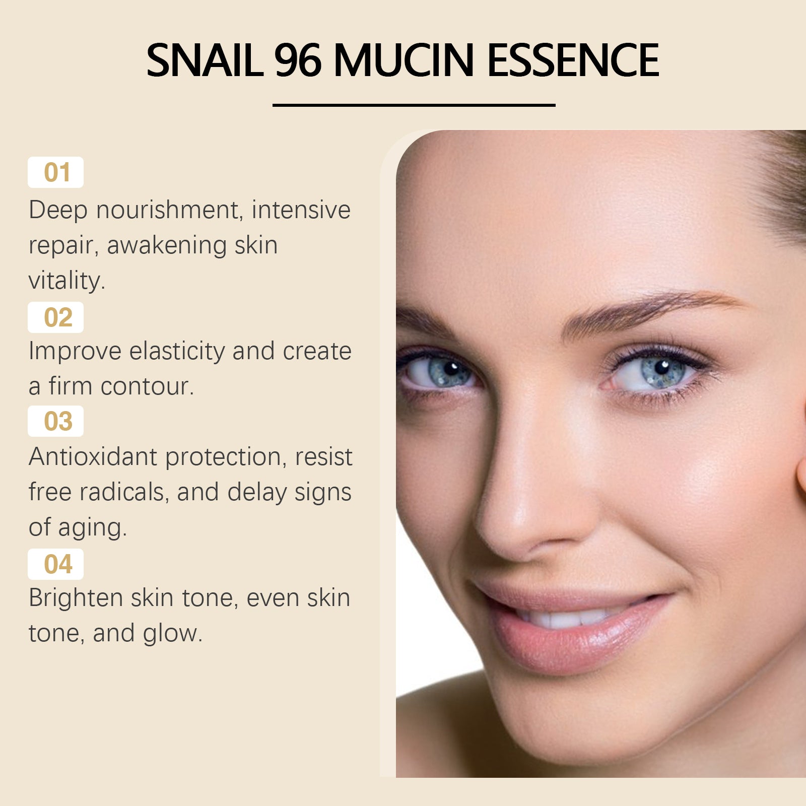 Ouhoe Snail Brightening Essence Surface Hydrating, Moisturizing, Firming, Brightening And Rejuvenating Serum - 5 - CJ