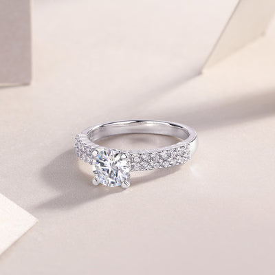 1Arrange Large Diamond Rings, Wedding Rings, Luxury Fashion Set Moissanite Silver Rings Prohibit TikTok sales - 5 - CJ