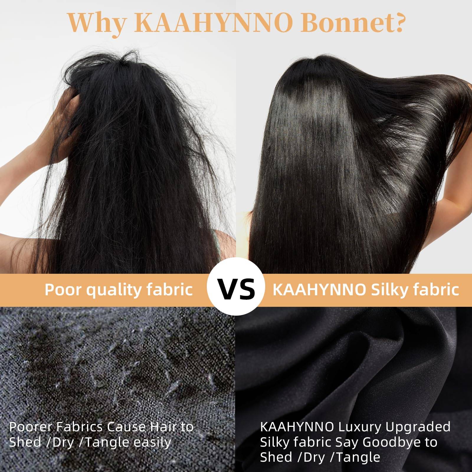 Silk Bonnet, Satin Hair Bonnet For Sleeping For Wavy Curly Natural Hair - 5 - CJ