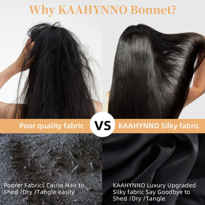 Silk Bonnet, Satin Hair Bonnet For Sleeping For Wavy Curly Natural Hair - 5 - CJ
