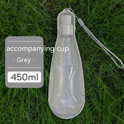 Pet Water Cup Outdoor Portable Folding Dog Water Bottle 550ml Large Capacity Medium To Large Dog Drinking Bottle - 0 - CJ - Gray 450ml - CJMY181659505EV