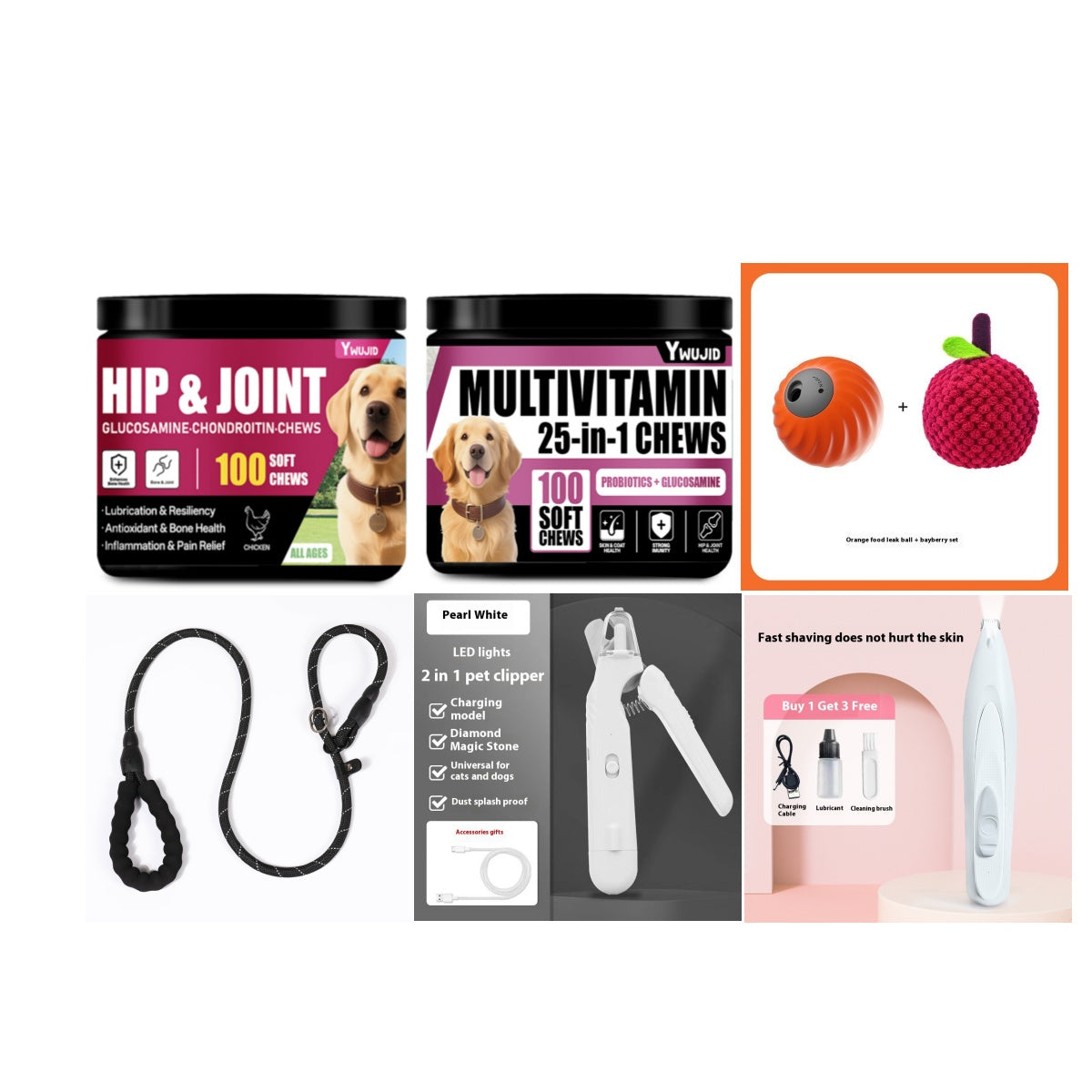 2 In 1 Pet Nail Clippers With Led Light Dog Cat Special Blood Line Scissors Multifunction Animals Paw Nail Trimmer Pet Supplies - 0 - CJ - Set5 - CJYD226496008HS